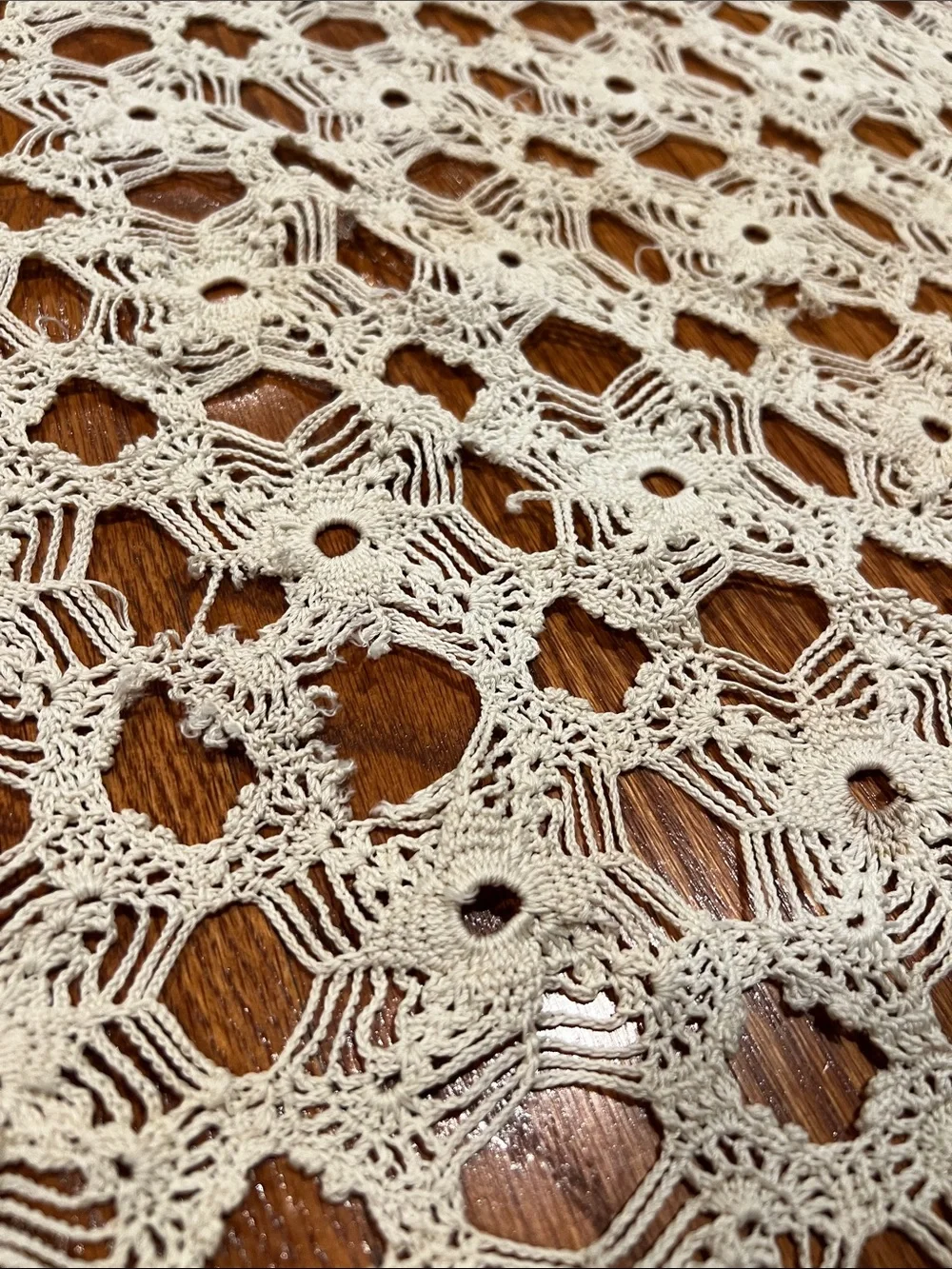 Handmade Crochet Bed Throw Blanket/tablecloth in Cream